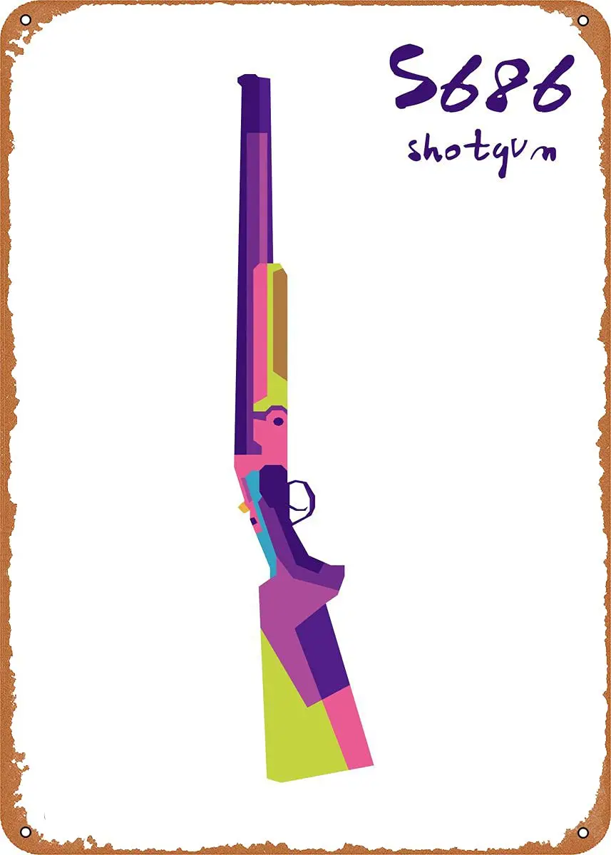 S686 оружие игровой 2 # металлический жестяной знак Настенный декор мужская пещера
