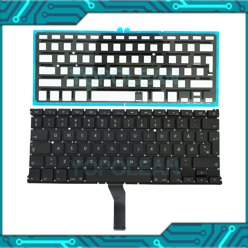 

5 Sets New Denmark Keyboard with Backlight For Macbook Air 13" A1369 A1466 2011-2017 Years