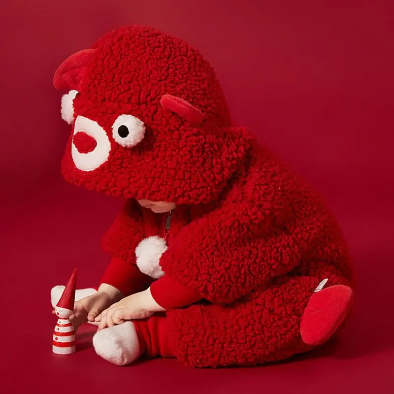 

Детский флисовый комбинезон с капюшоном, на зиму/осень