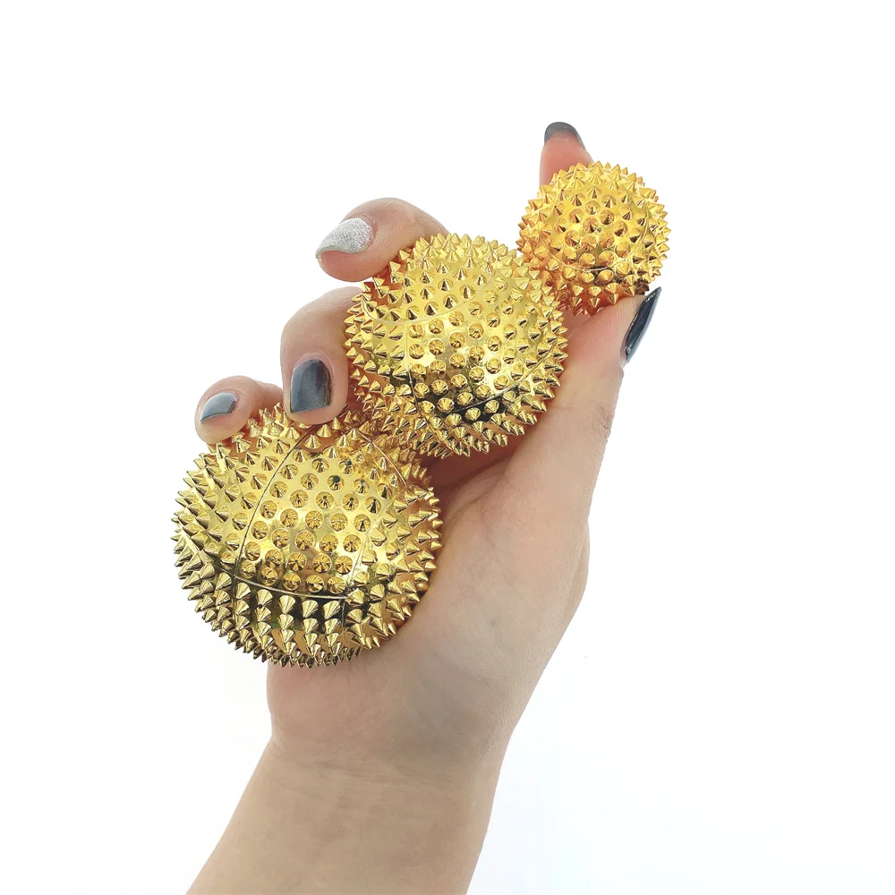 

1Pair Yoga Fitness Ball Magnetic Therapy Massager Magnet Hand Acupuncture Ball Acupoint Needle Massage Men Women Pressure Relief