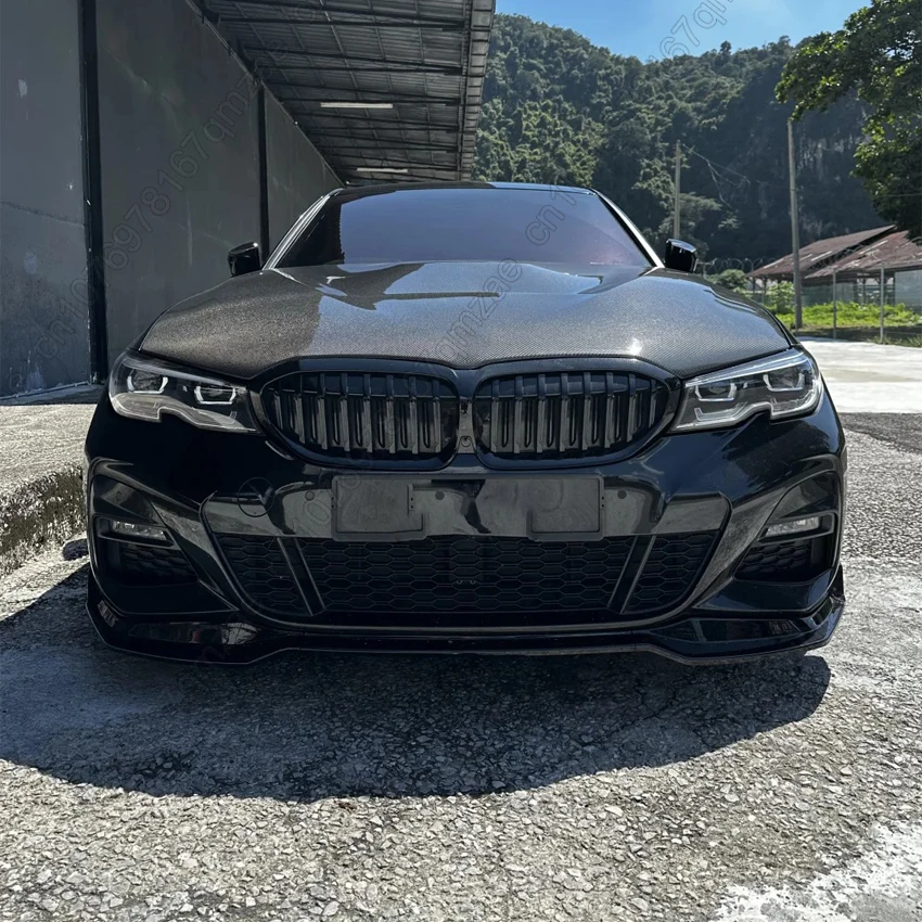 Фото Накладка-сплиттер на передний бампер для BMW 3 серии G20 G21 M-Pack 320i 330i M340i xDrive 2019-2022, тюнинг-комплект, спойлер, декоративные элементы №2