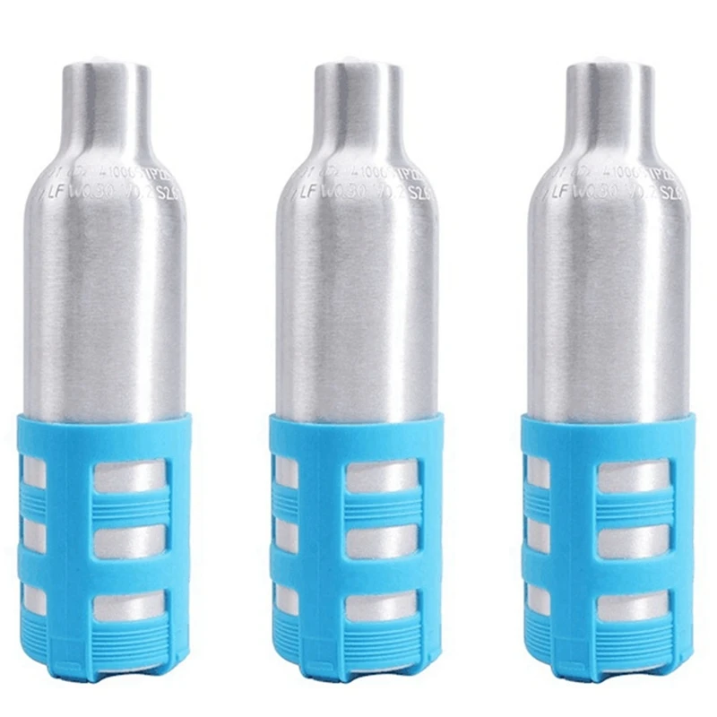 

3X 0.2L Black Soda Maker Refillable Soda Bottle Spare Reusable CO2 Cylinder Accessory For Soda Machines