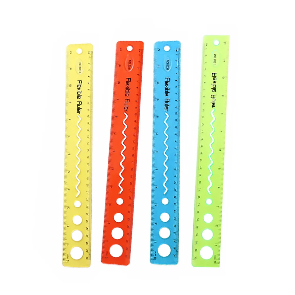 

Ruler Rulers Flexible Clear Kids Bendable School Rubber Foldable Centimeters Inches Centimeter Sewing Metric Bendy Flexi