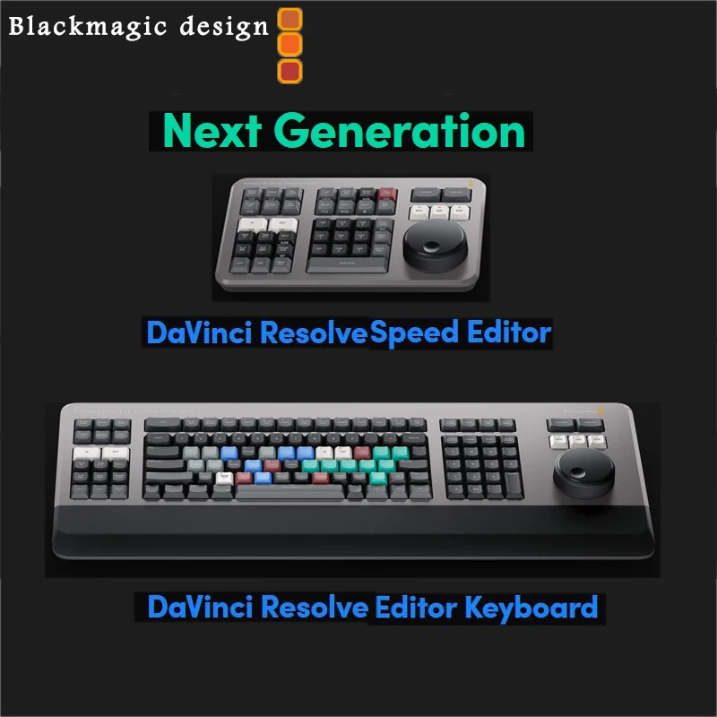 Blackmagic Design DaVinci Resolve 17 Studio with Speed Editor (Activation Card) Editing Keyboard