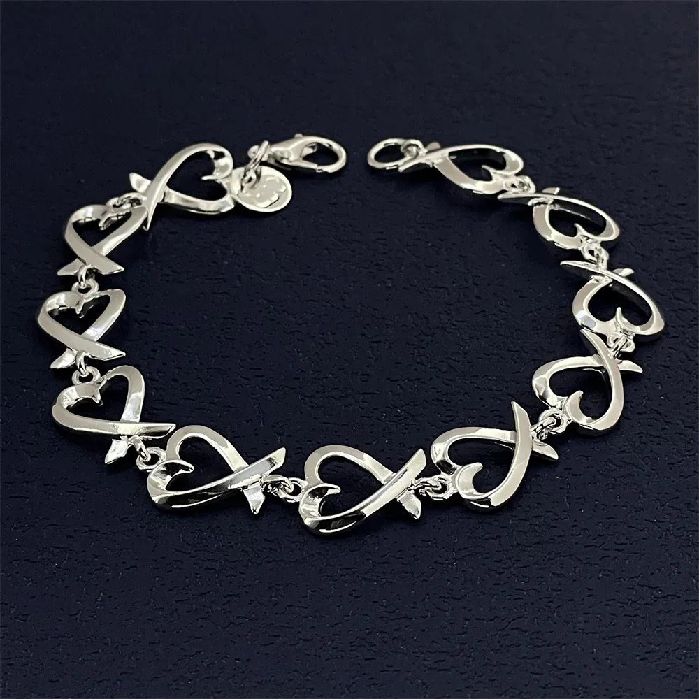 Женский браслет из серебра 925 пробы со звездами