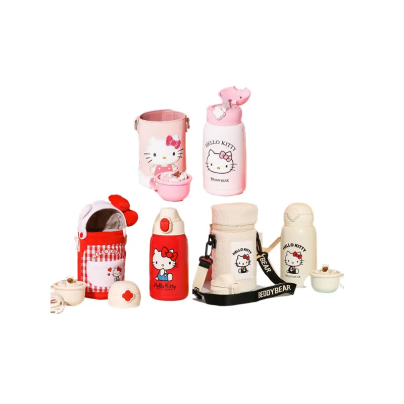

Каваи-чашки Cinnamoroll Mymelody Kuromi с соломинкой, термос, чашка для мужчин и женщин, детский подарок на день рождения