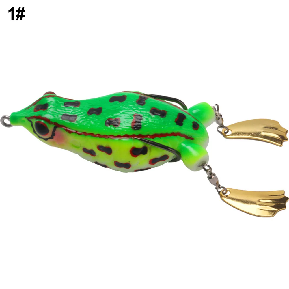 

12cm 25g Ray Frog Bait Fishing Sequins Lure Frog Jig Soft Bait Sea Ice Fishing Lures 3D Bionic Eyes Black Fish Freshwater Bass