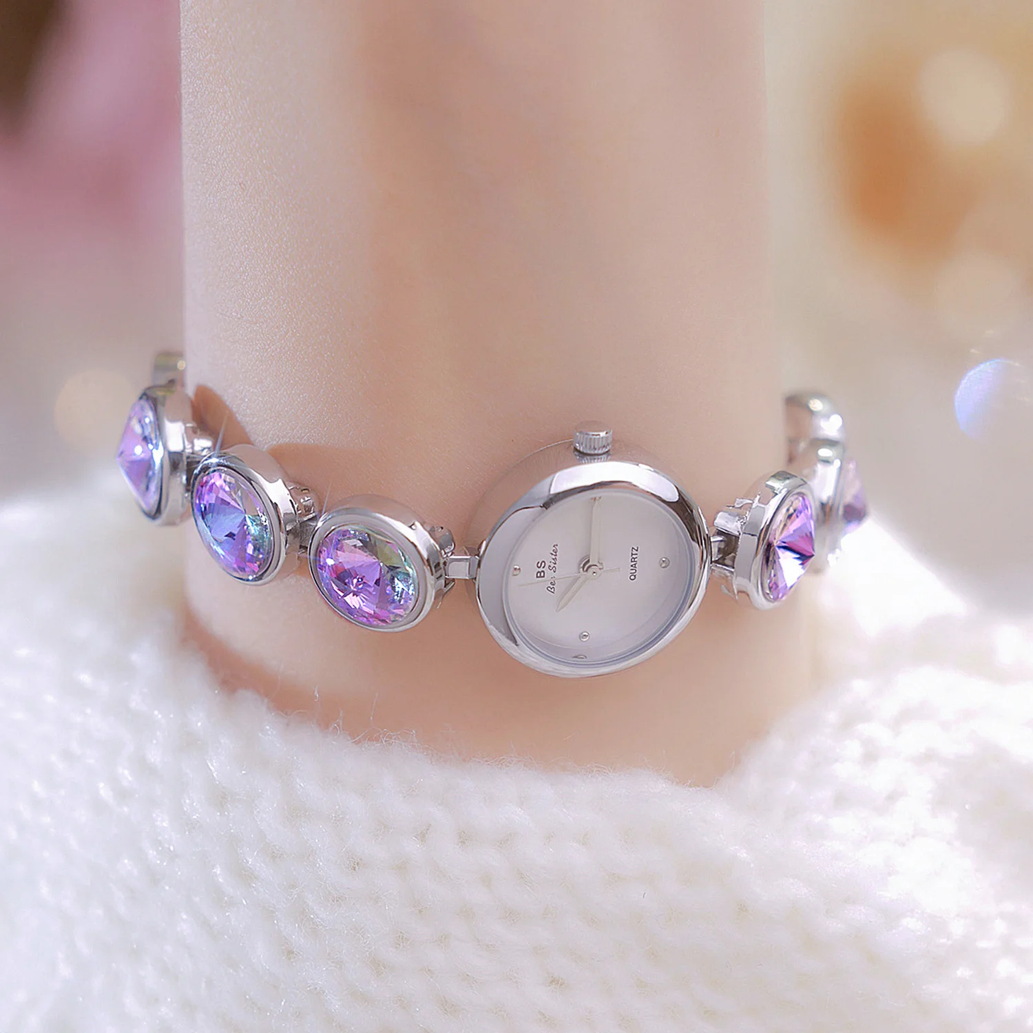 Лучший бренд женские часы модное платье романтический мечтательный фиолетовый