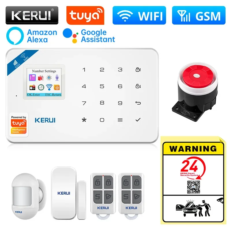 Доставка для системы сигнализации ES/MX/RU KERUI W181 Wi-Fi GSM комплект домашней Tuya Smart APP