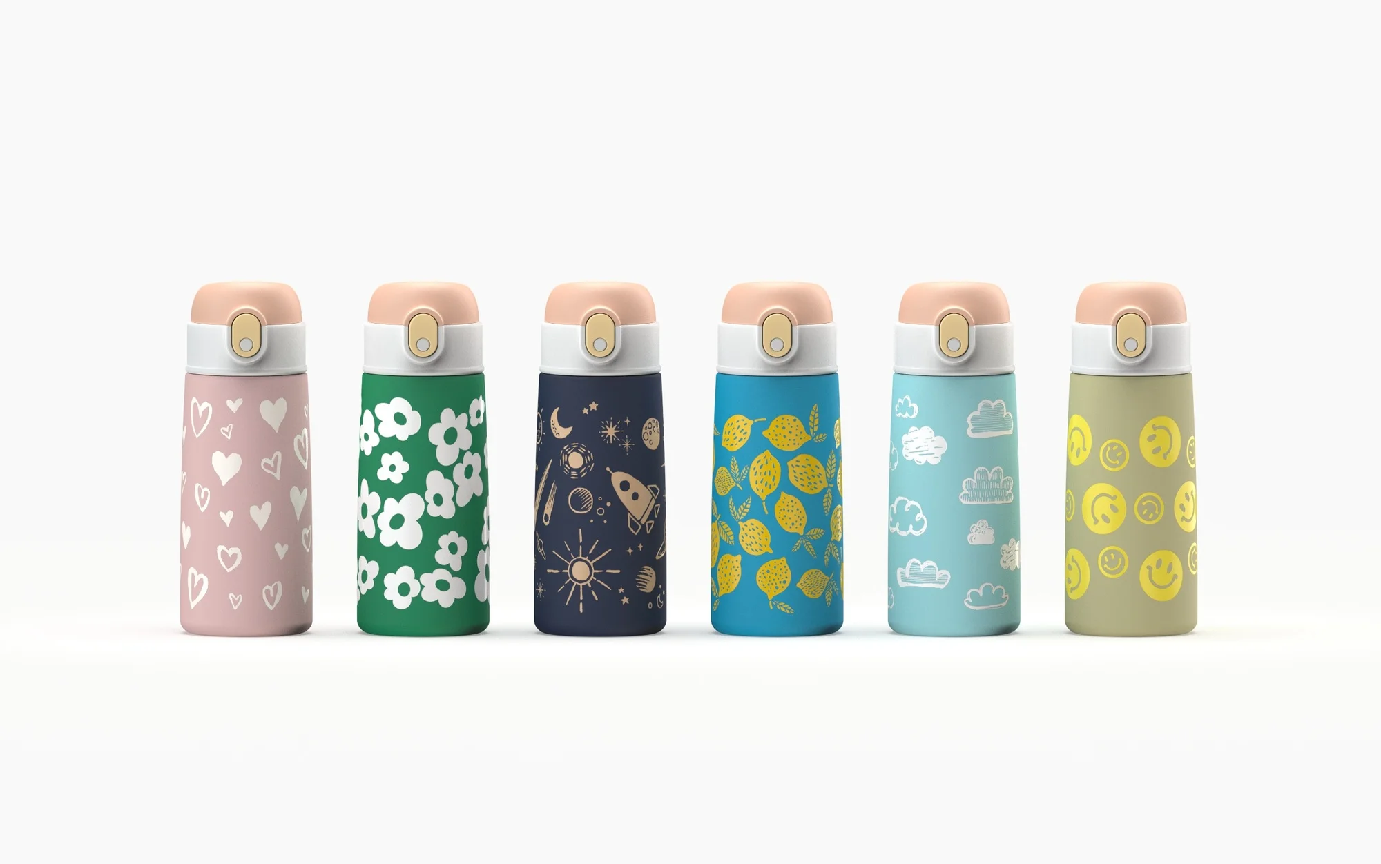 Детская бутылка для воды из нержавеющей стали с трафаретной печатью 16 унций |