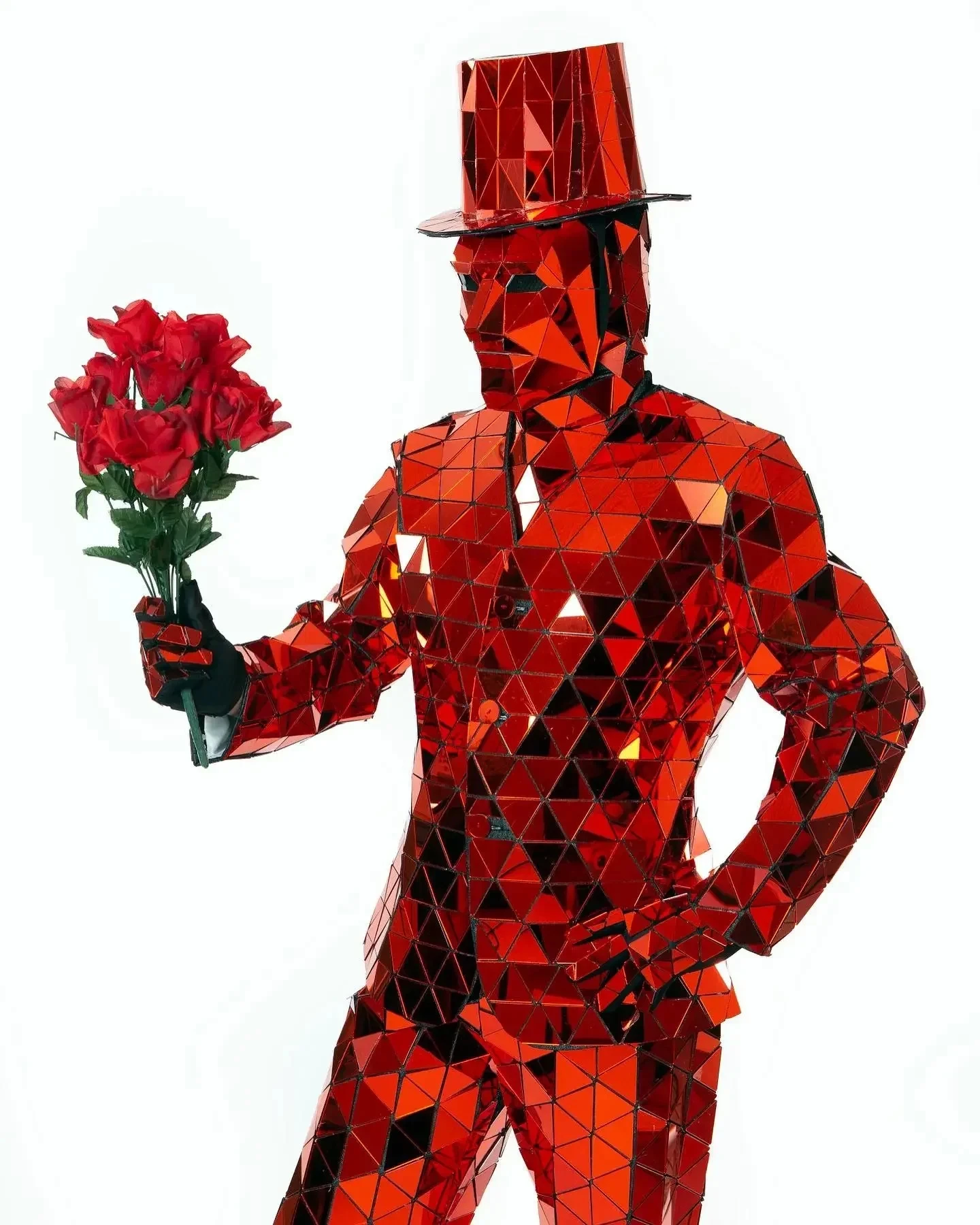 Сшитый вручную зеркальный мужской костюм роскошный для шоу и вечеринок