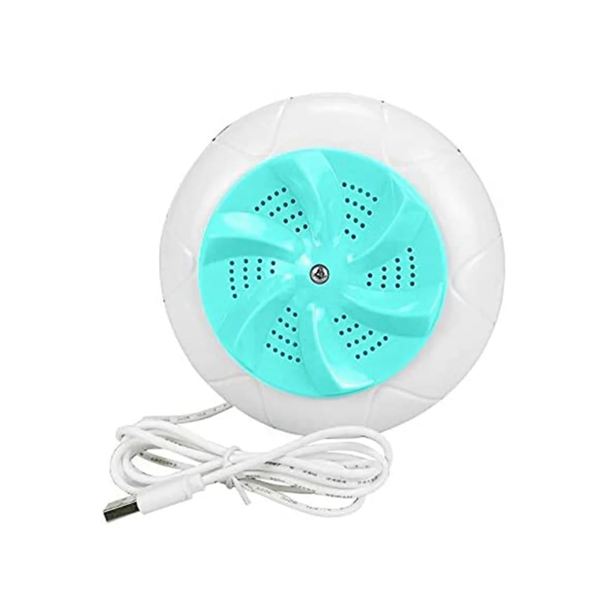 

Cyan Portable Spin ABS Washer USB Turbine Washing Machine Travel