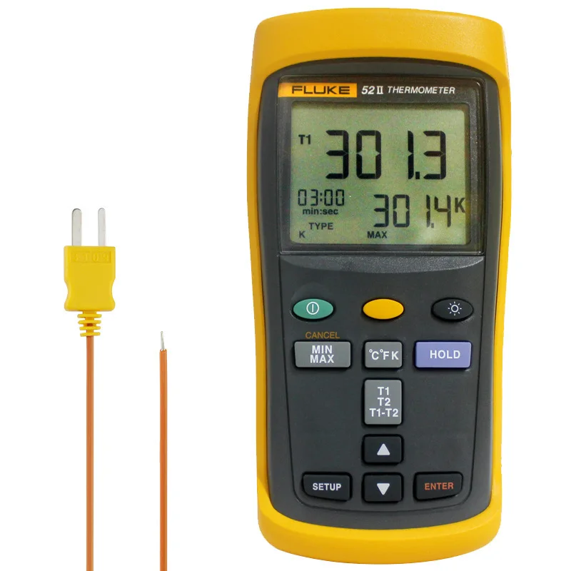 

fluke 52-II digital thermometer handheld thermocouple thermometer