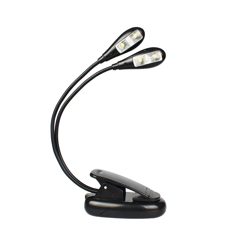 

Super Adjustable Flexible Double Pole Book Lamp Goosenecks Clip on LED Lamp for Music Stand Book Reading Light Book Led Light
