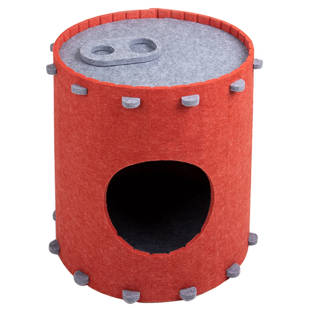 

Pet Bed Felt Cat House Cave Houses Sleeping Anti-scratch Playing All Seasons Wear-resistant Nest