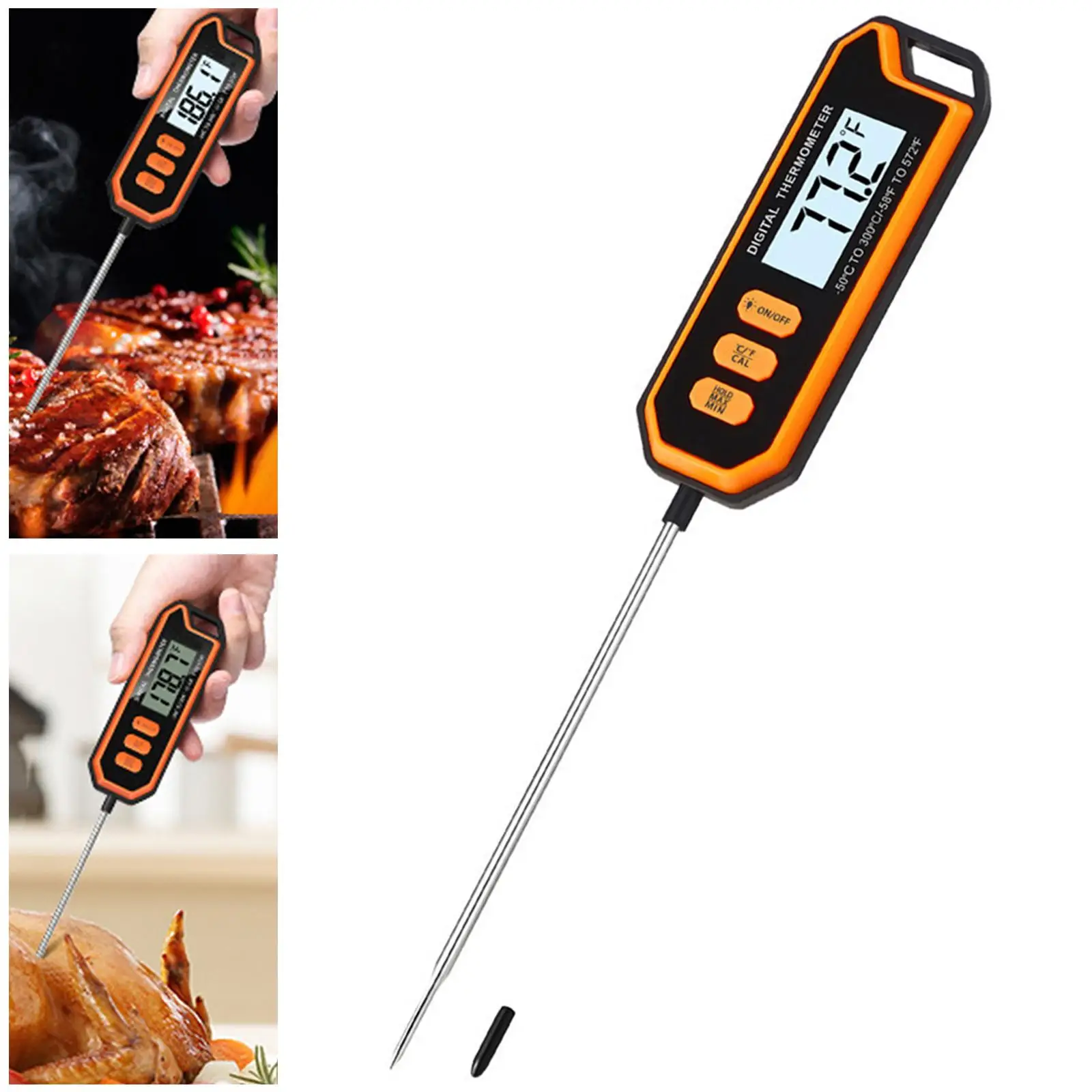 

Digital Meat Thermometer Cooking Food Kitchen BBQ Probe Water Milk Oil Liquid Oven Digital Temperaure Sensor Meter