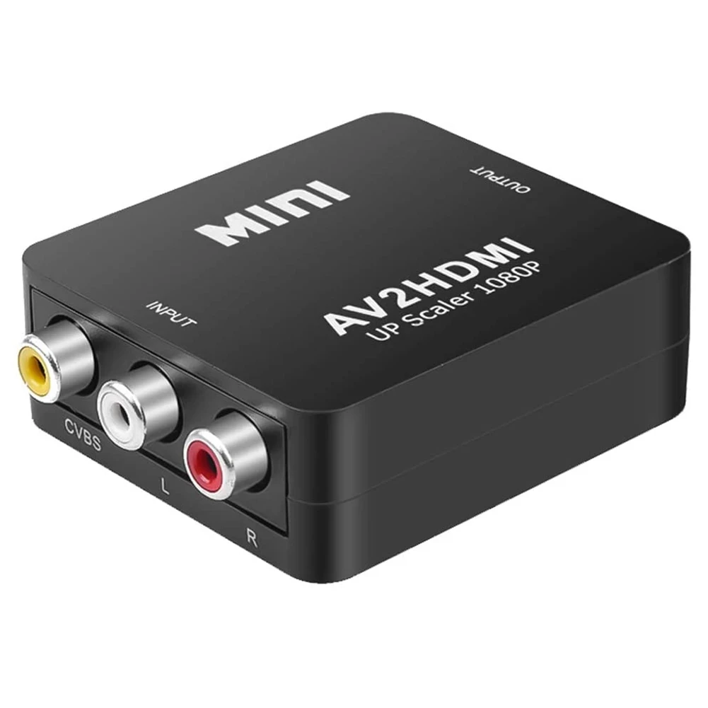 

RCA Converter to HDMI-compatible AV/CVSB L/R Video Box HD 1080P 60Hz Support NTSC PAL for HDTV Projector Set-top Box