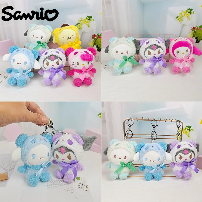 

Kawaii Sanrio Kuromi My Melody Cinnamoroll Pochacco Anime Cartoon Plush Toy Keychain Doll Children Birthday toy Gifts
