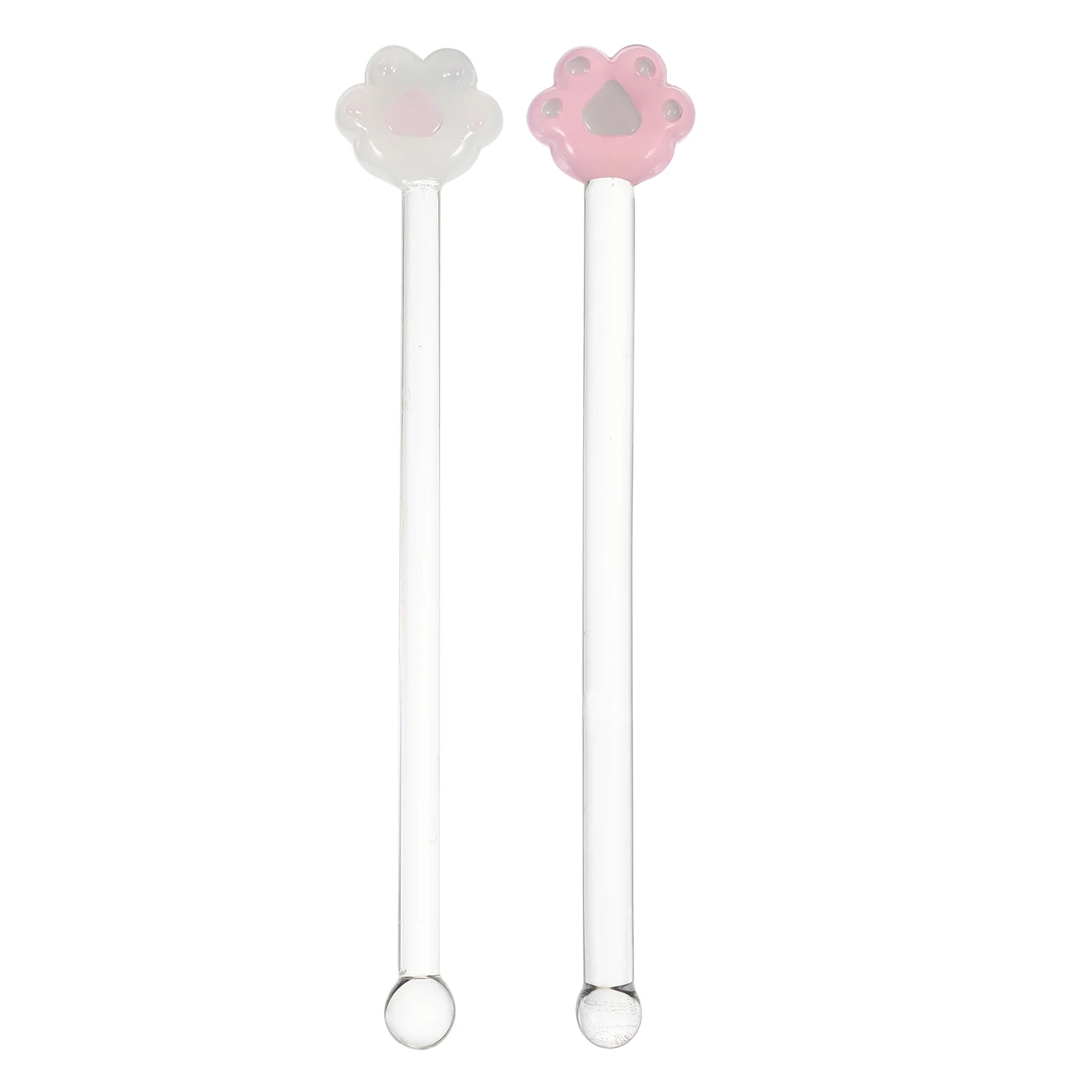 

2 Pcs Coffee Stir Sticks Bar Puddler Swizzle Stirrers Crystal Stirring Muddler Cocktails Set Mixing Spoon Wedding