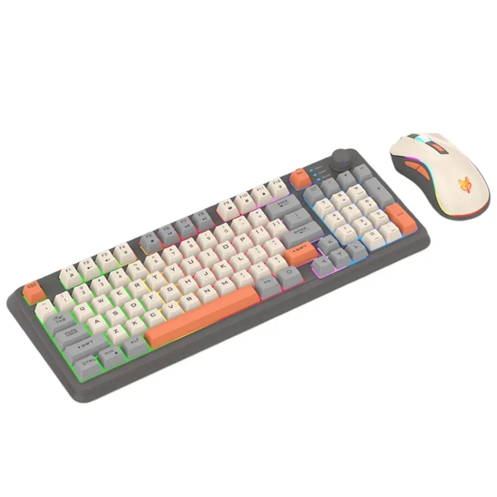 K82 Mechanical Gaming Keyboard RGB Light Gamer Keypad 94Keys USB Port Hotswap Wired for Notebook Laptop Desktop