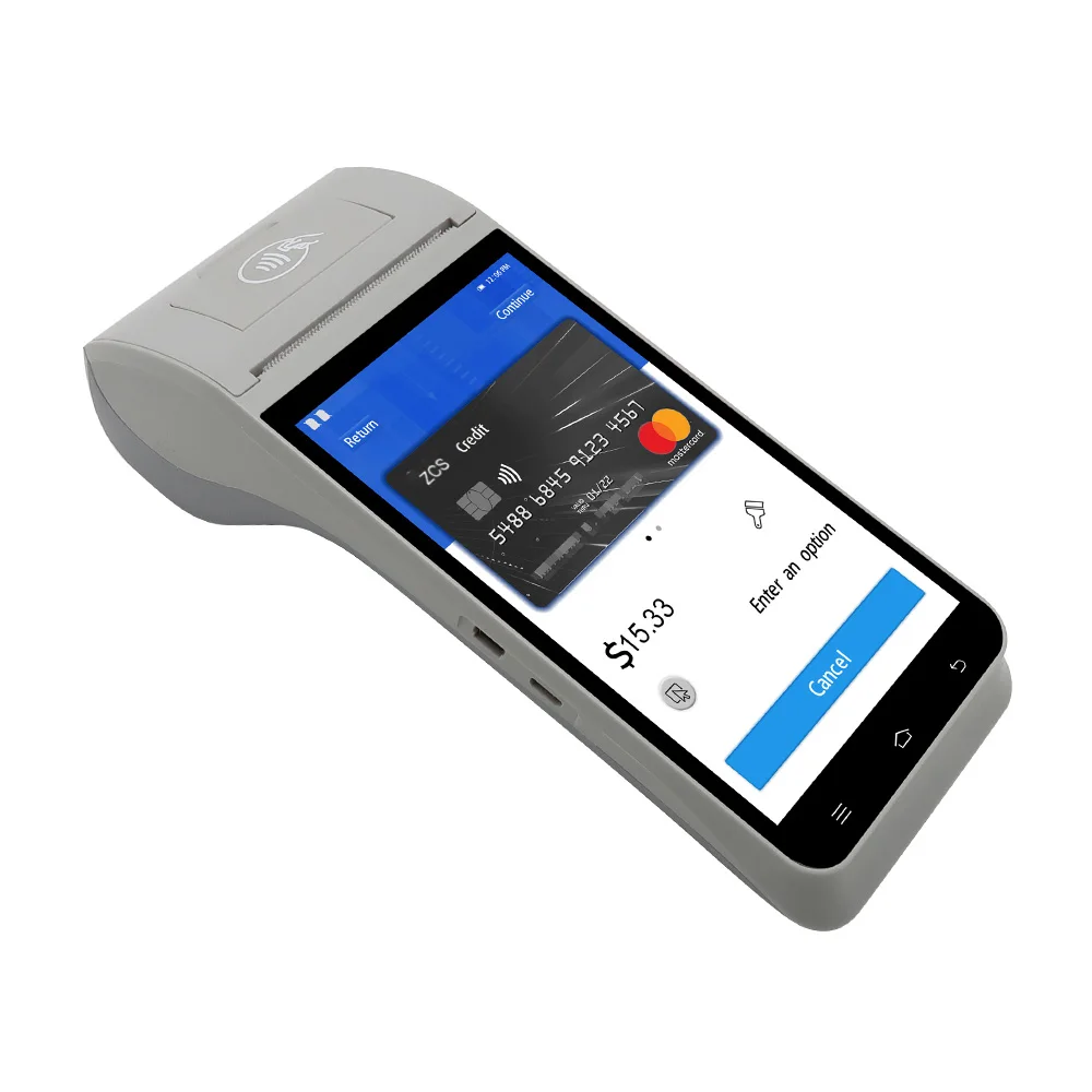 

Zcs Z91Touch Screen Handheld POS 58mm Thermal Printer Mobile Android 5.5 inch 4G WIFI Point Of Sale System