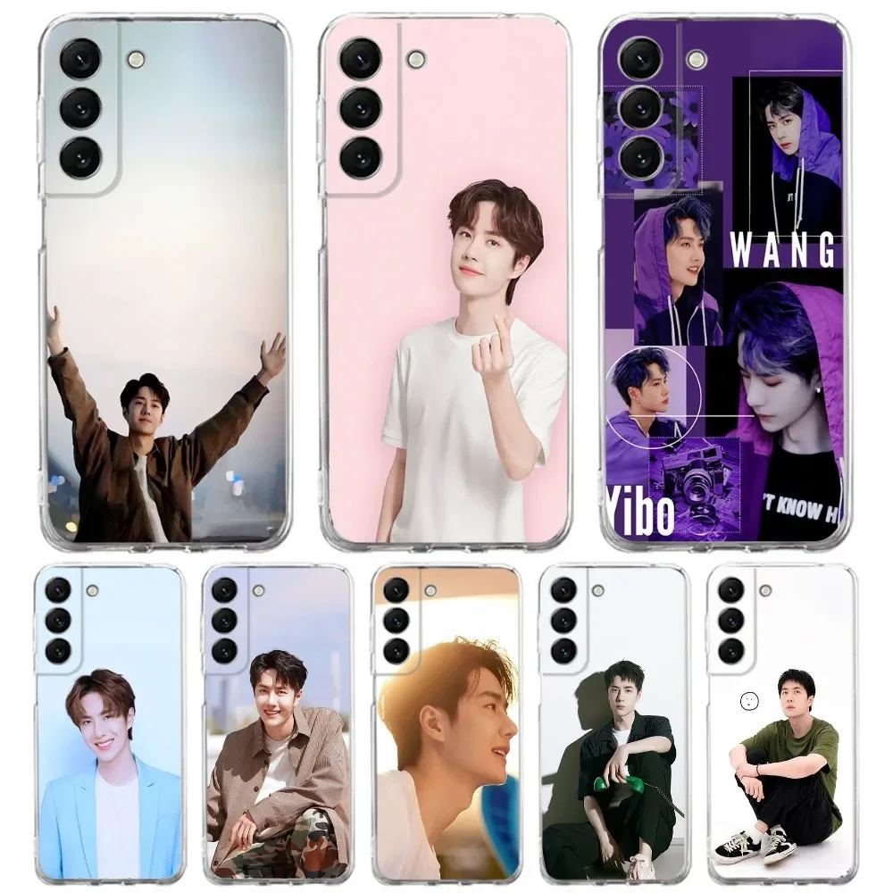 Actor Wang YiBo Phone Case Silicone For Samsung S30 S23 21 22 20 Ultra S20 FE lite S10 9 PIus Note20ultra Cover Clear