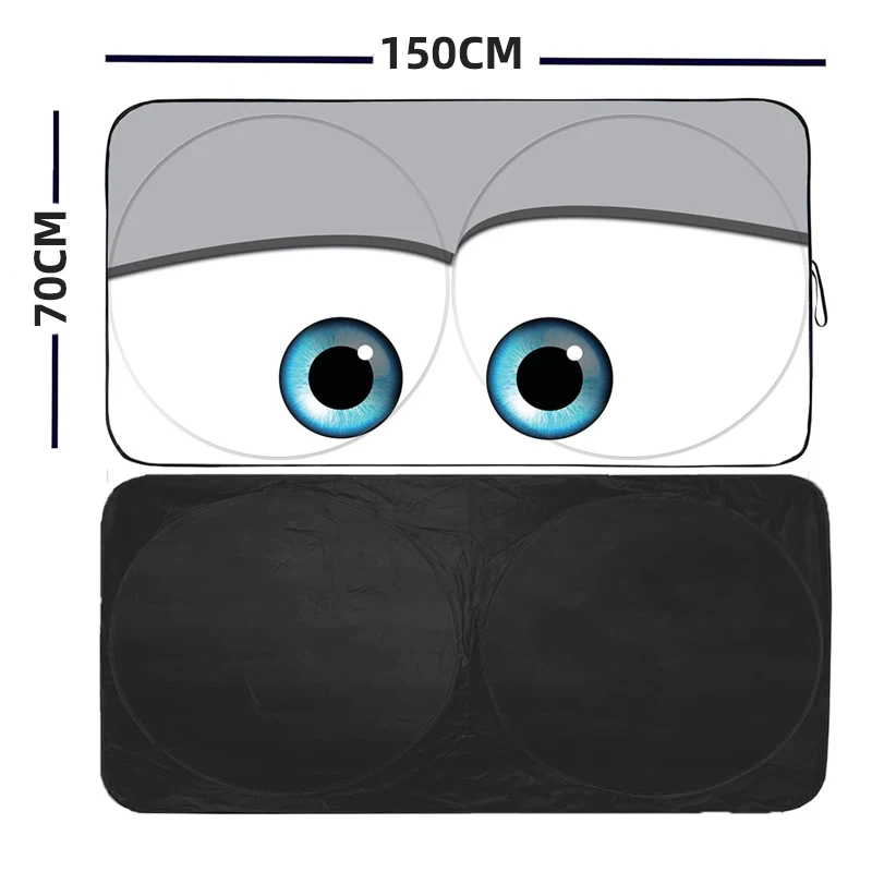 

150*70 см мультяшный глаз автомобильный солнцезащитный козырек переднего окна защита от ультрафиолета щит автомобильный солнцезащитный козырек теплозащитный козырек аксессуары для салона автомобиля