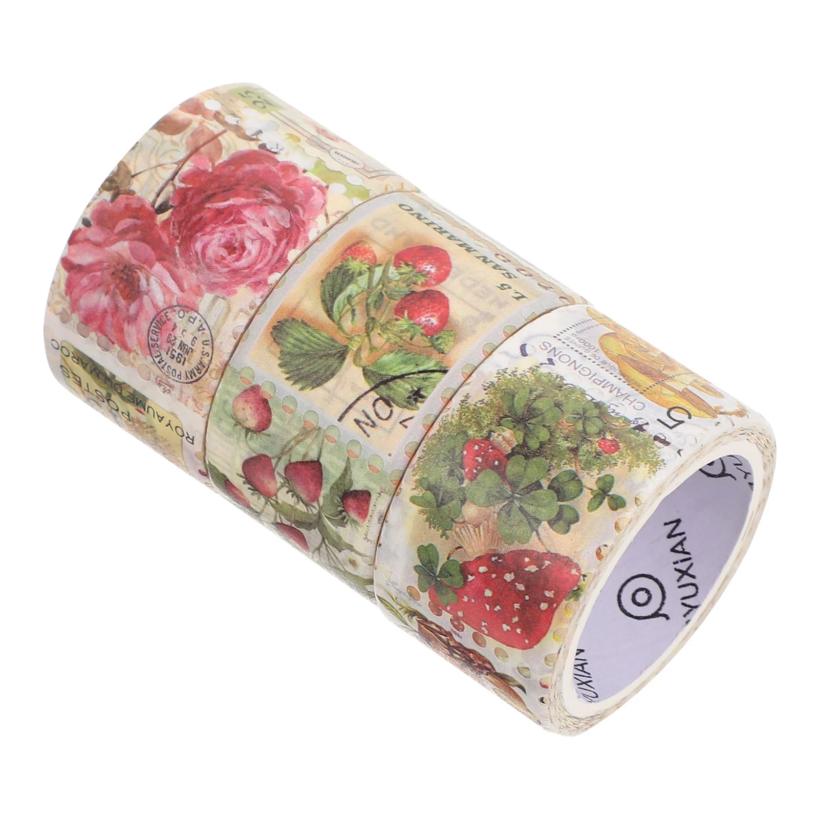 

3 Rolls Stamp Washi Tapes Journaling Notebook Adhesive Decors Gifts Stickers Decals