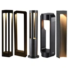 Уличный садовый светильник на газоне, водонепроницаемый современный алюминиевый столб, освещение для виллы, двора, патио, дорожек, ландшафта, газона, блокираторы света освещение