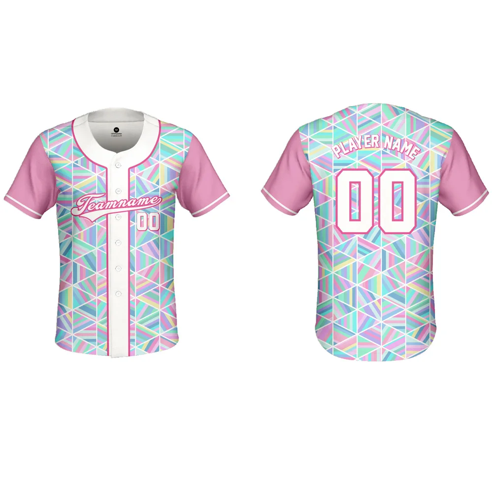 Personalized Custom Baseball Jersey  Creative Design Baseball Shirt Adult/Child Softball Game Training Jersey