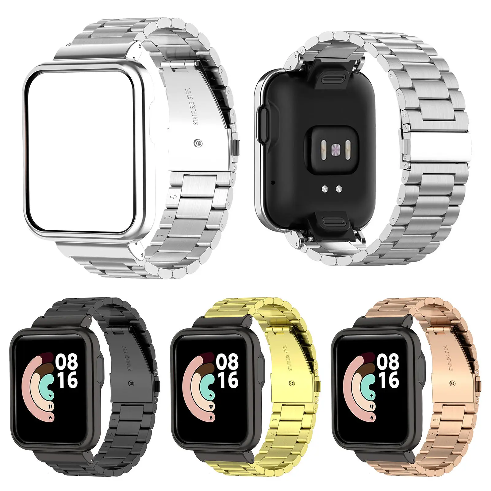 

Ремешок из нержавеющей стали для смарт-часов Xiao Mi Watch Lite/Redmi