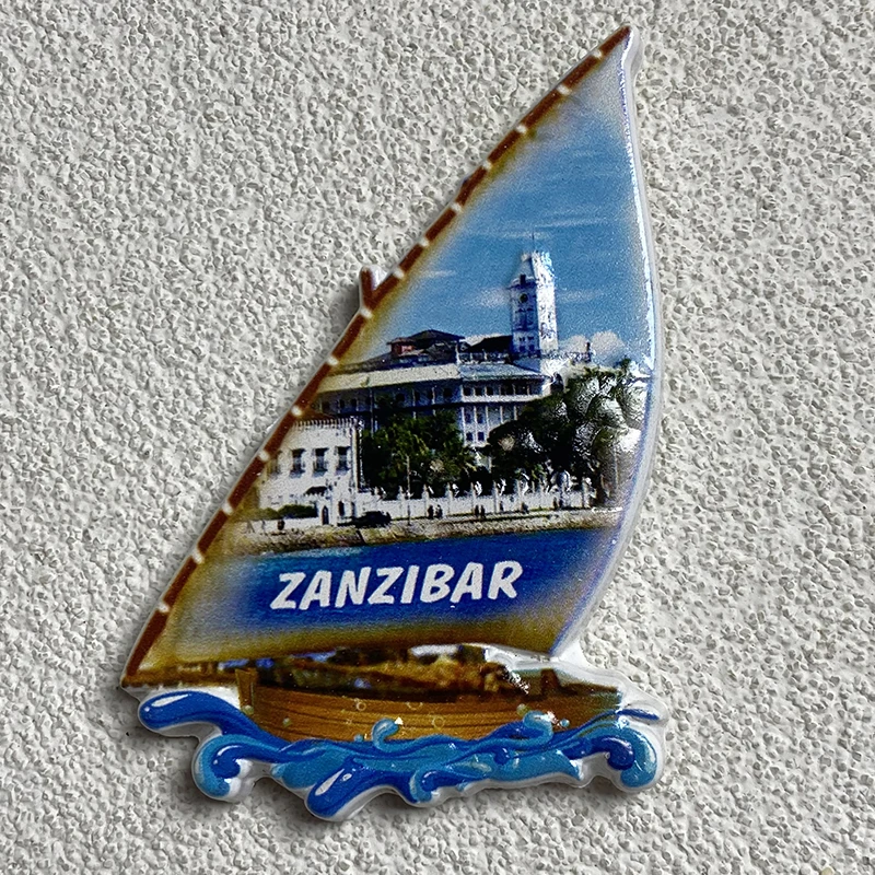 Zanzibar парусные сувениры украшение дома 3D стерео наклейка на холодильник