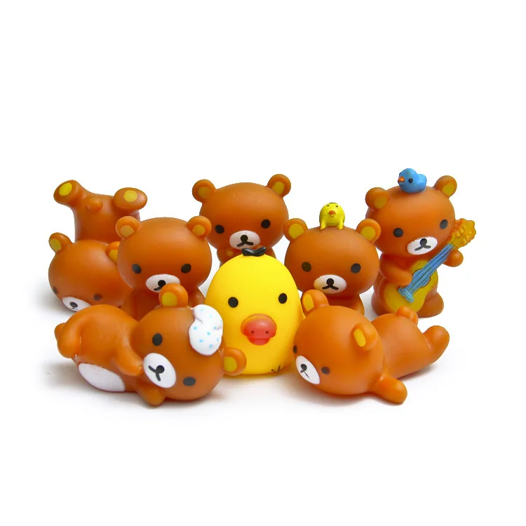 

8Pcs/Set Anime Rilakkuma Doll Cartoon Bear Action Toy Figures 3-5CM