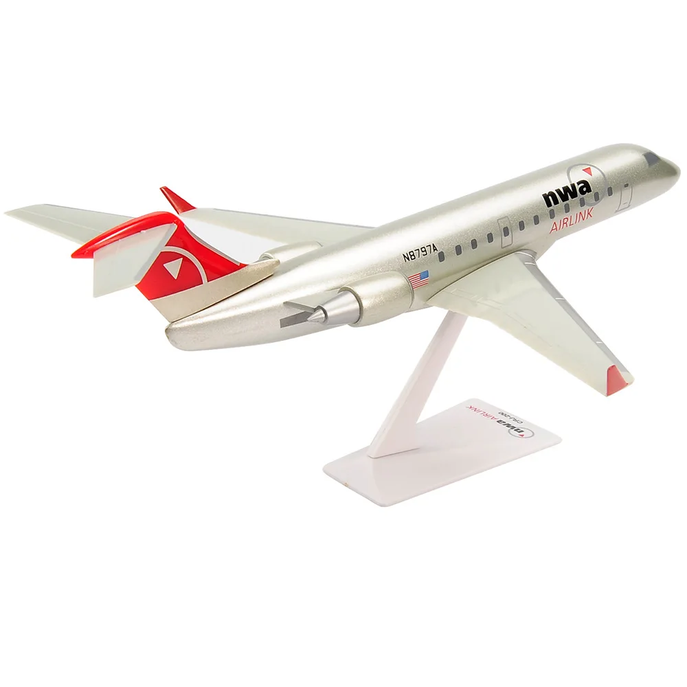 

1:100 Aircraft Model Toy Northwest Airlines NWA CRJ-200 Replica Collector Edition Kids Toys For Collection