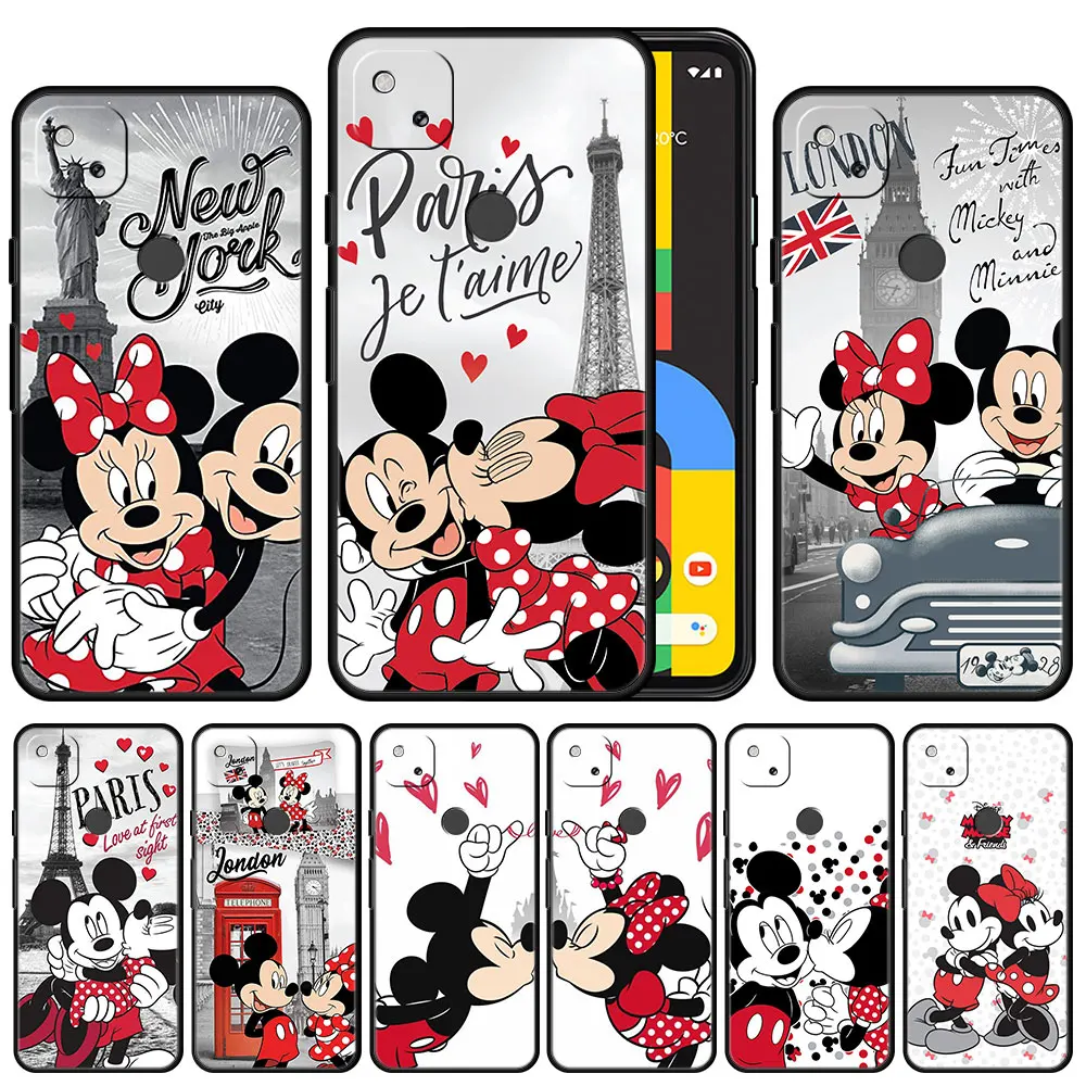 

Case Cover for Google Pixel 5a 4a 3 4 XL 5 6 Pro 4G 5G Style Thin Fashion Funda Capa Protection Mickey Minnie Mouse Disney