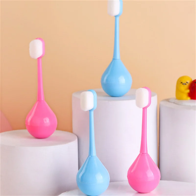 

Kids Toothbrush Tooth-hugging Toothbrush Tumbler Design Soft Silicone Bristles