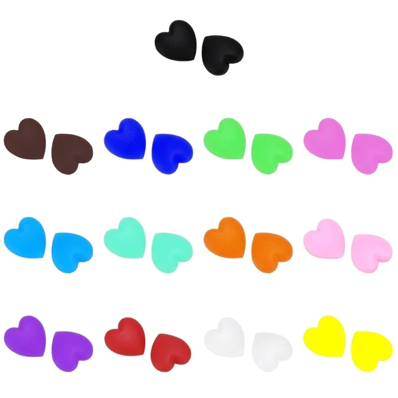 

10 пар противоскользящих заушников для очков, крючок, милая форма сердца, многоцветный, для детей и взрослых, спортивный для для