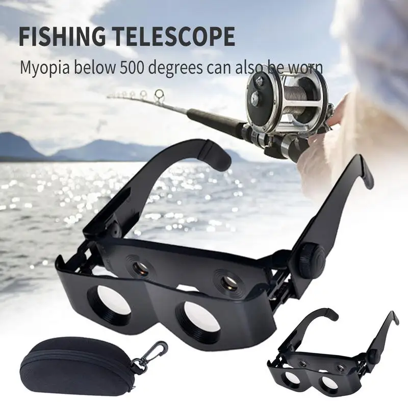 

Adjustable Zoom In Glasses Hand Free Binoculars Telescope Wearable For Fishing Bird Watching Concerts Theater Viewing