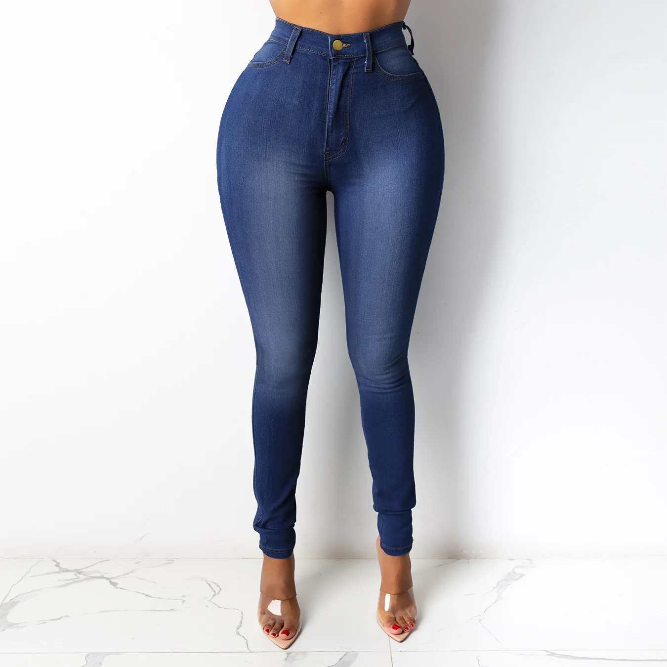 2022 Spring And Summer The New Fashion Adults Women'S Jeans Wish Slim High Waisted Slim Denim Pencil Leg Pants