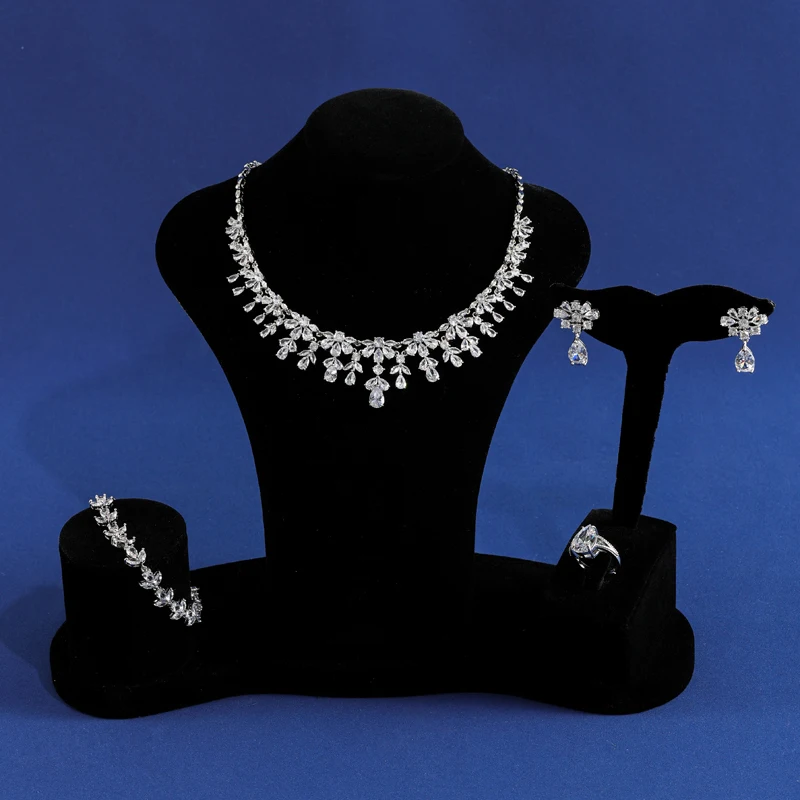 5 шт./комплект набор ювелирных изделий в форме фейерверка из циркона