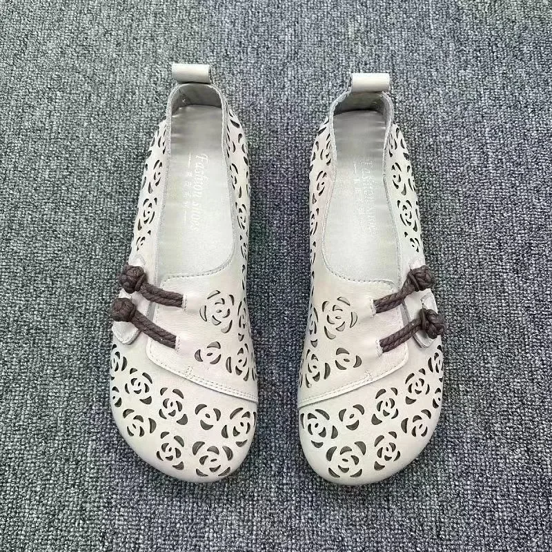 

Женские туфли на плоской подошве, с квадратным носком, из мягкой кожи