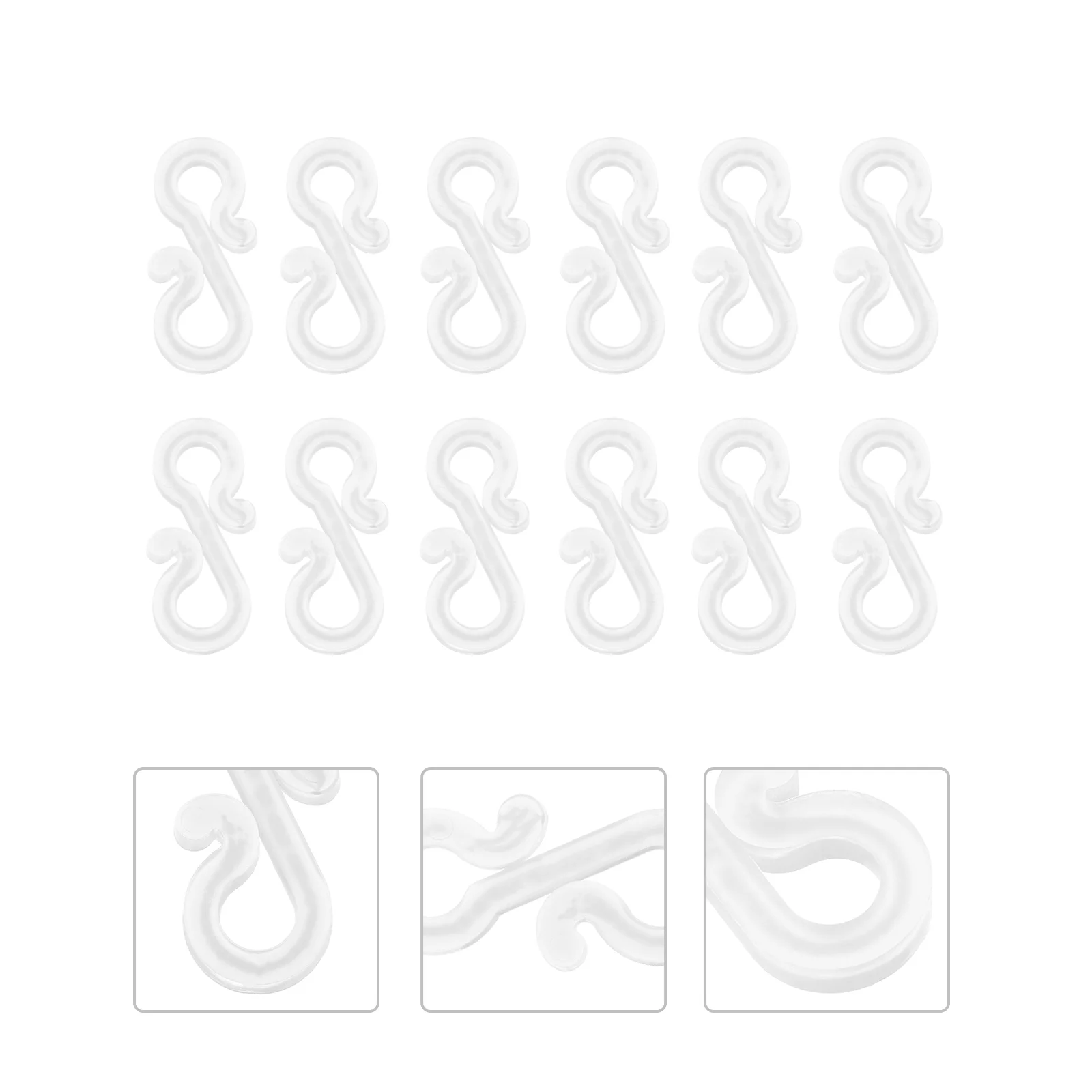 

48pcs Outdoor White Christmas Decorative Holiday Hange Gutter Hooks for Rope