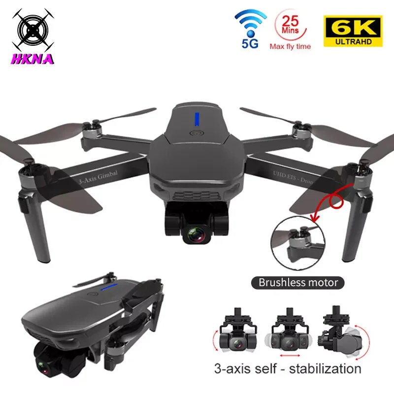 

New 012Max GPS Drone 6K Dual HD Camera 3-Axis Gimbal Brushless Motor Aerial Photography 1200M RC Distance Foldable Quadcopter