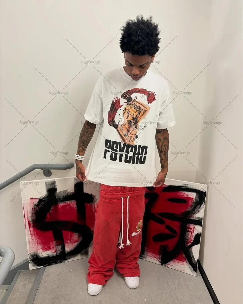 Новинка 2025 европейские и американские мужские белые топы уличная модная одежда