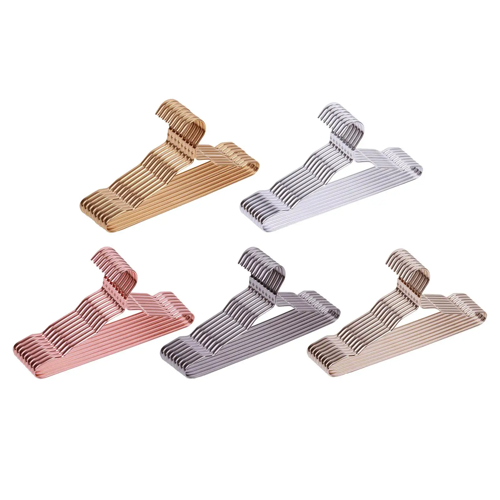

10x Metal Coat Suit Clothes Hangers Anti Slip Wardrobe Organizer for Laundry