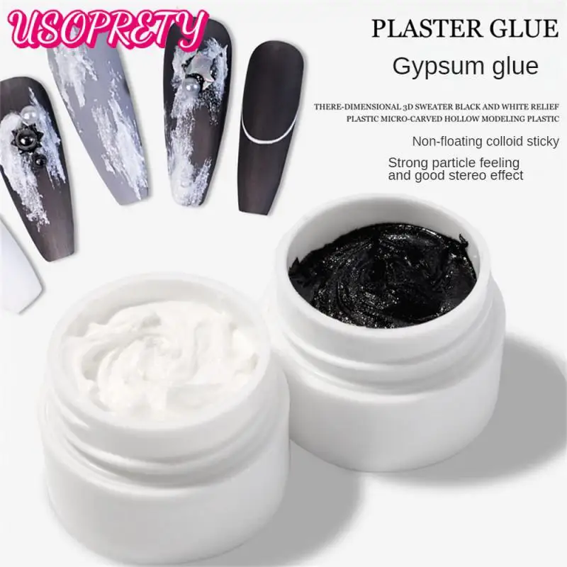 

3d Embossed Paintingplaster Glue Nail Art Gel 2 Colors Uv Led Nail Gel Gypsum Gel Manicure Nail Art Design Nail Varnish Lacquer