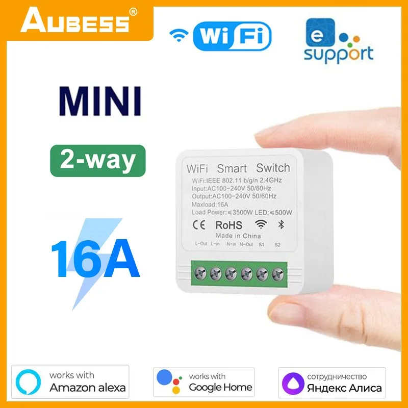 

Smart Life 1/2 Way Switch Mini Timer Schedule Wifi Dimmer Swtich Voice Control Light Module Smart Home Tuya App Remote Control