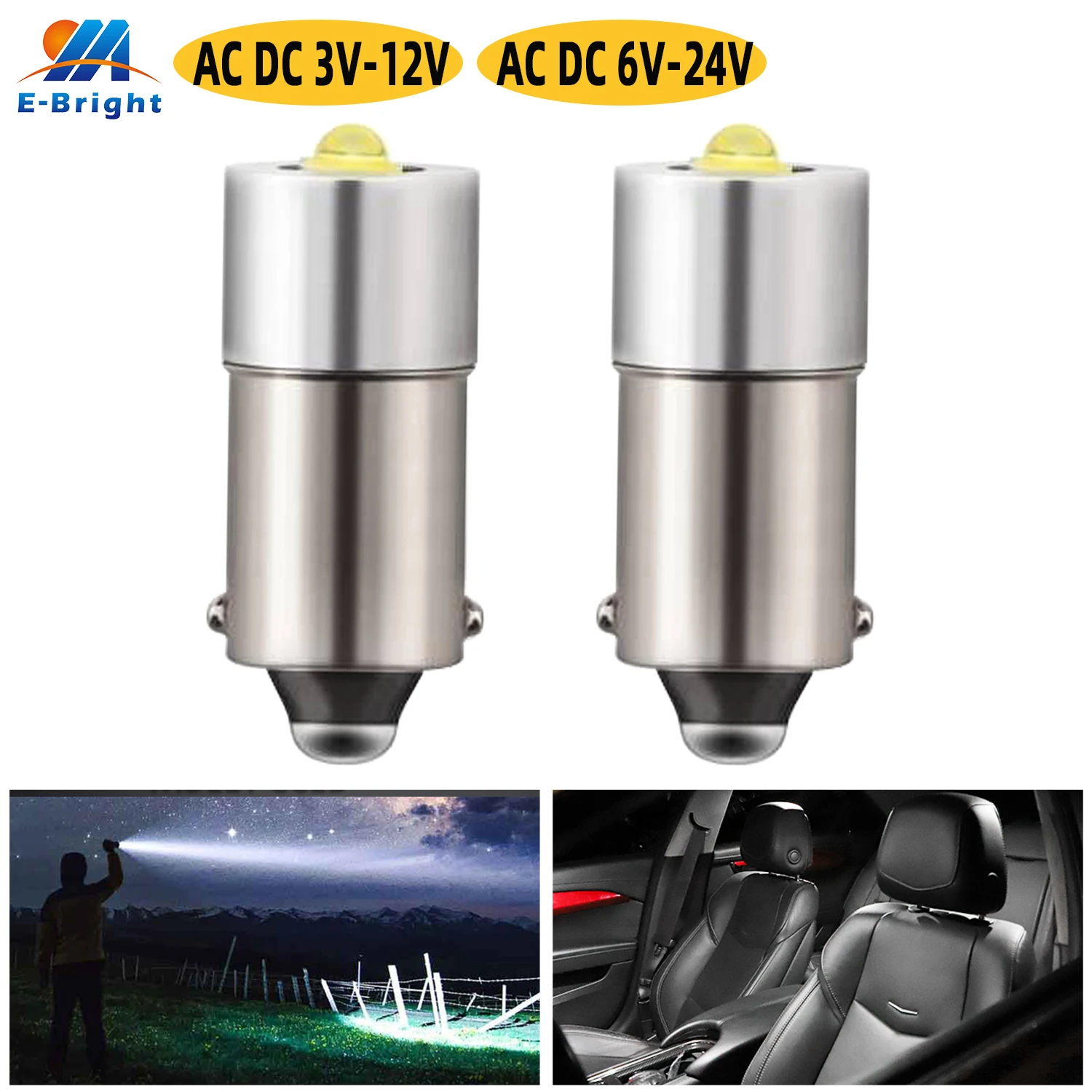 2 шт. Неполярные Светодиодные лампы переменного/постоянного тока 6 в 3 В 12 18 H6W T11 T4W
