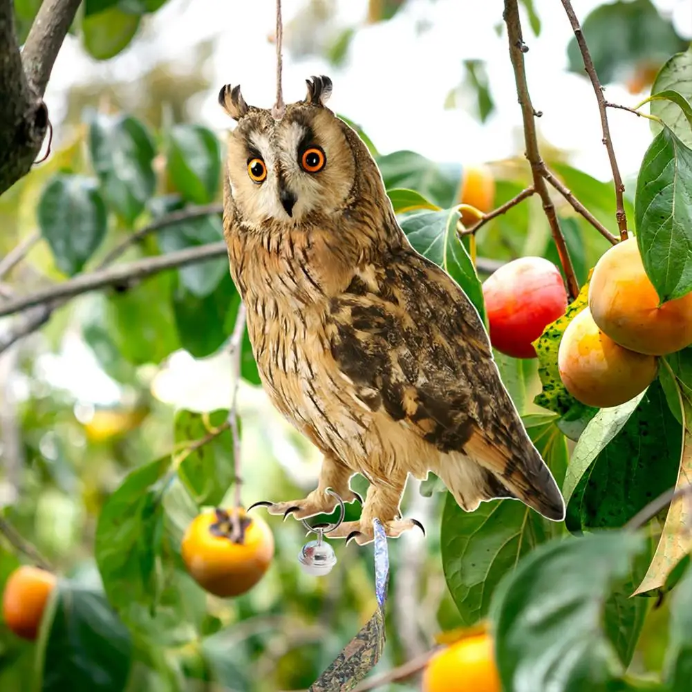 

Porch Bird Repellent Owl Decoy Effective Bird Repellent Double-sided Owl Pendant Reflective Hanging Bird for Garden for Outdoor