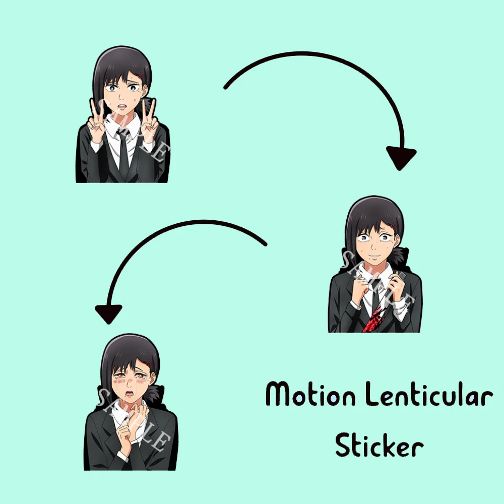 

Наклейка на стену с изображением человека из мультфильма «бензопила»